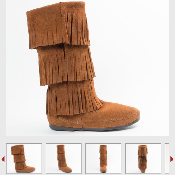 Minnetonka suede fringe boots - Picture 1 of 7